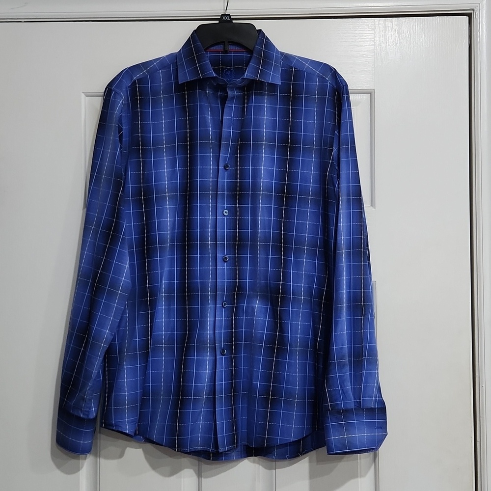 Bugatchi Mens Button Down Shaped Fit Size Medium
